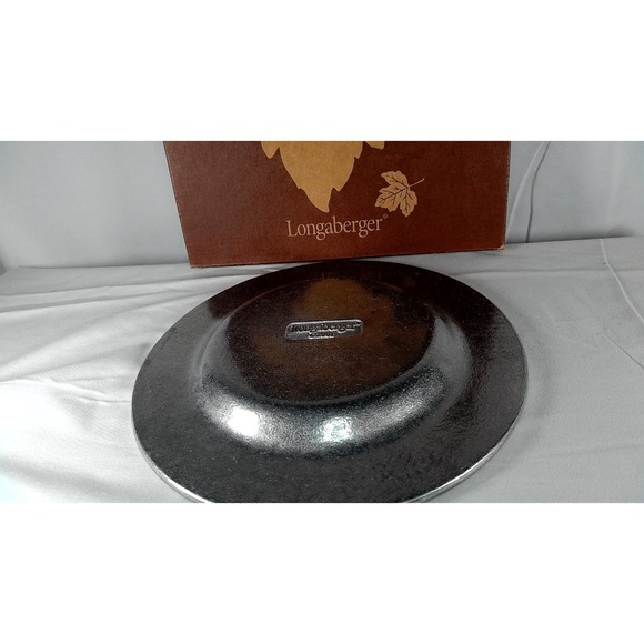 Longaberger Falling Leaves Metal Plate 8" Pewter Color, New In Box (2001) - Picture 3 of 8